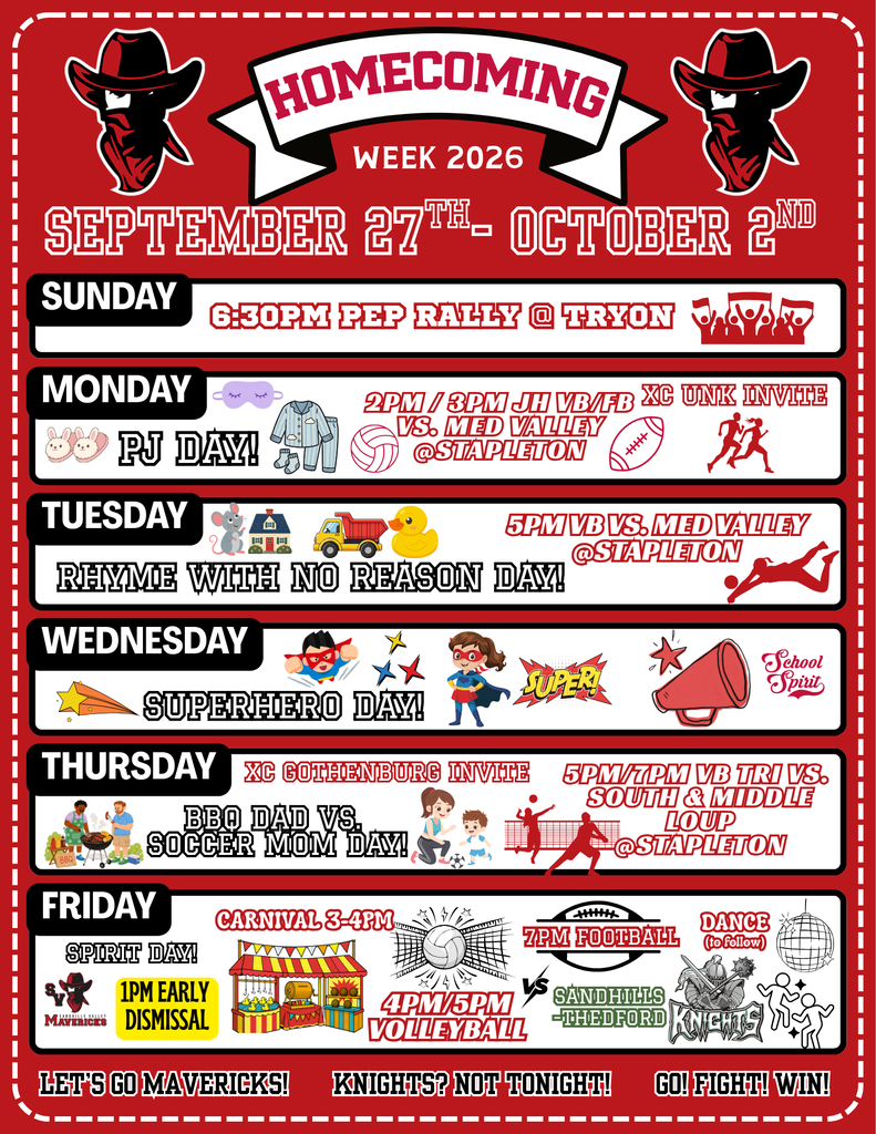 Spirit Week Schedule
