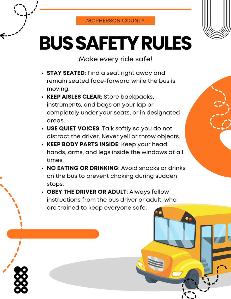 School bus safety rules.