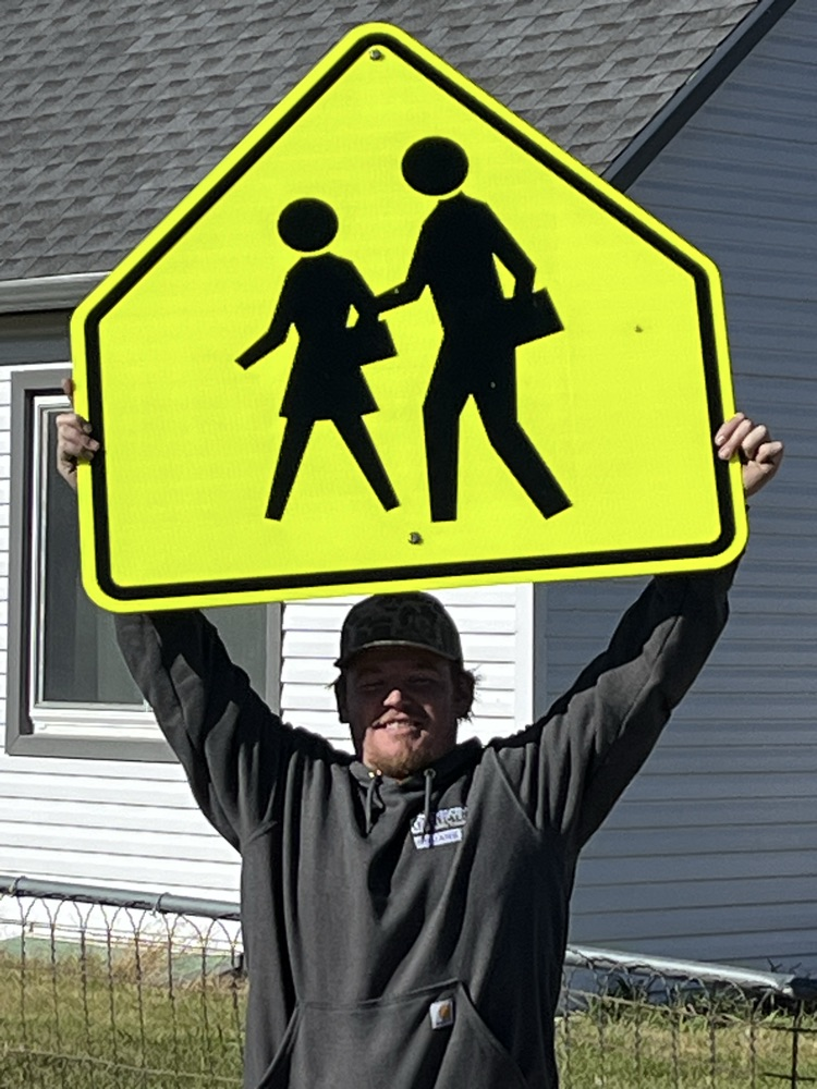 New crosswalk button.