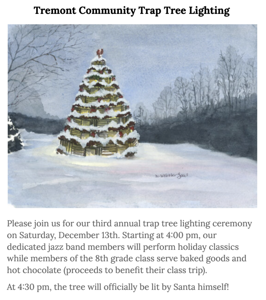 Trap Tree Lighting December 13