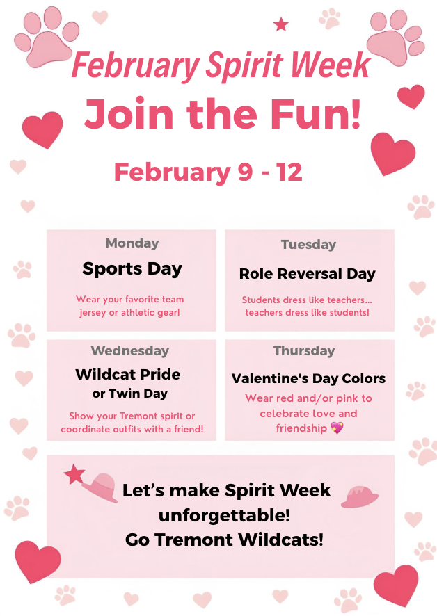 Spirit Week February 9-12