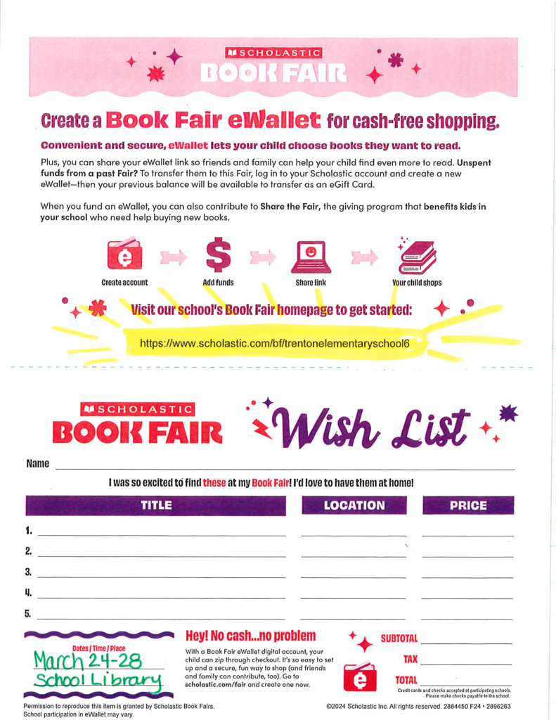 TES Book Fair Flyer