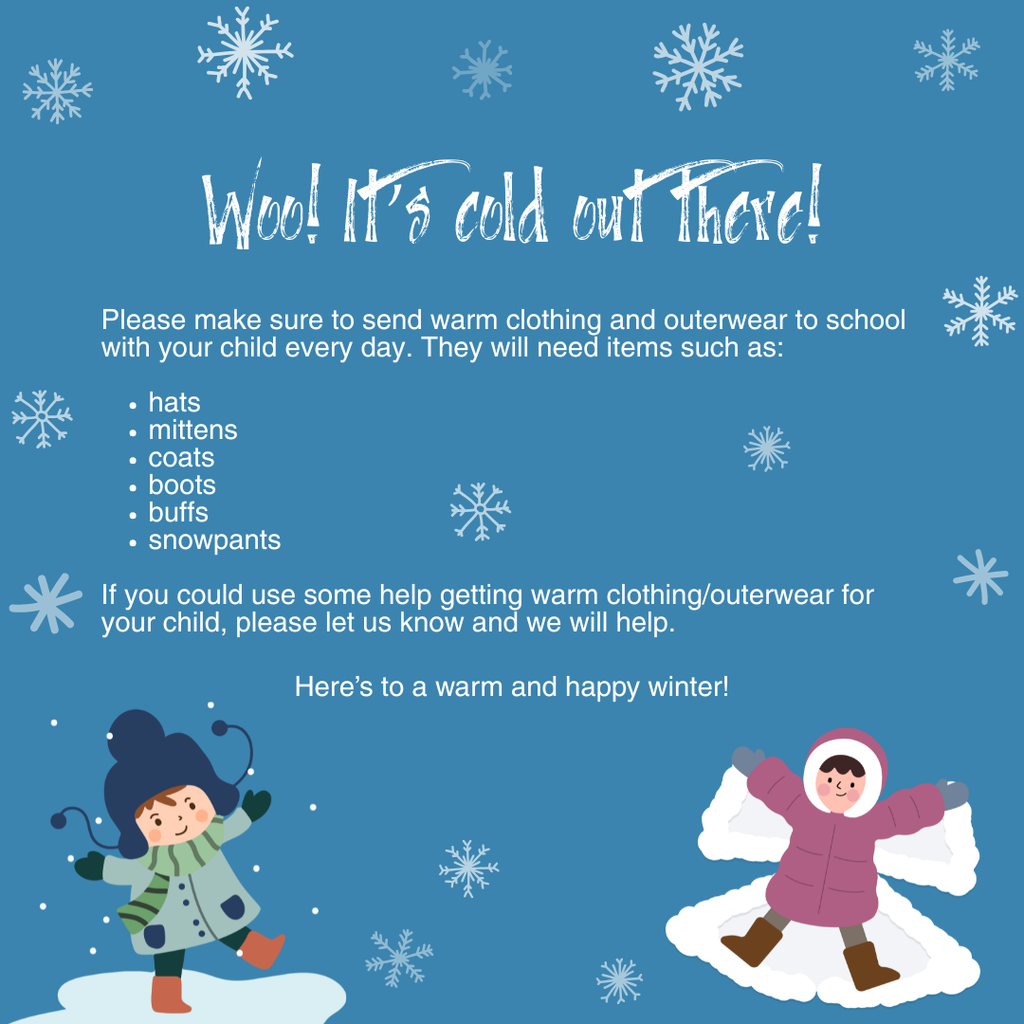 It's cold out there!