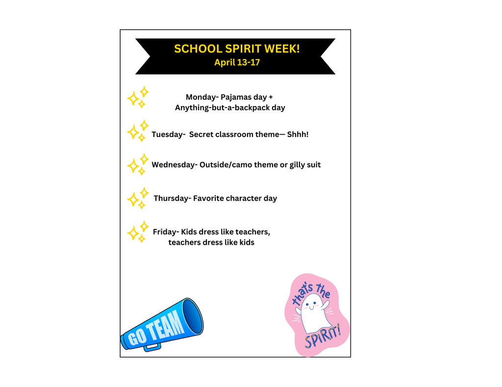 School Spirit Week Schedule