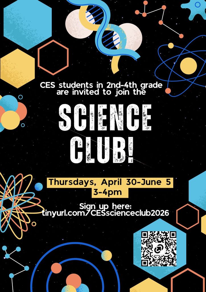CES Science Club 2026 Flyer