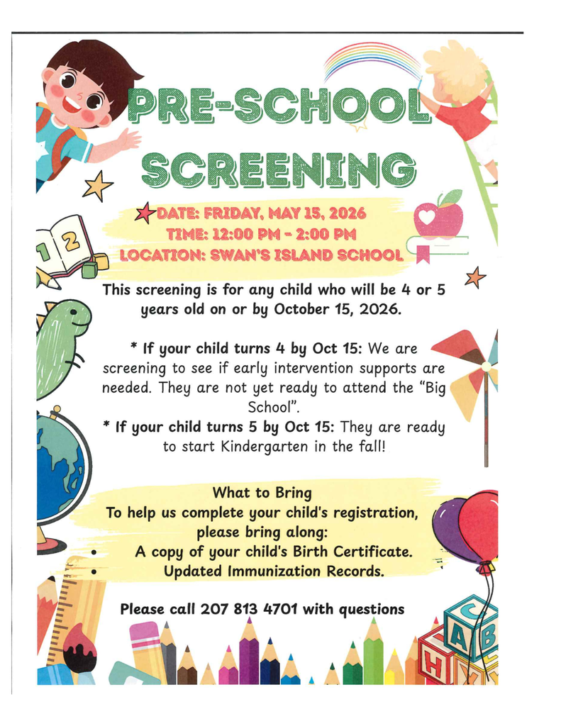 Pre-school Screening Poster