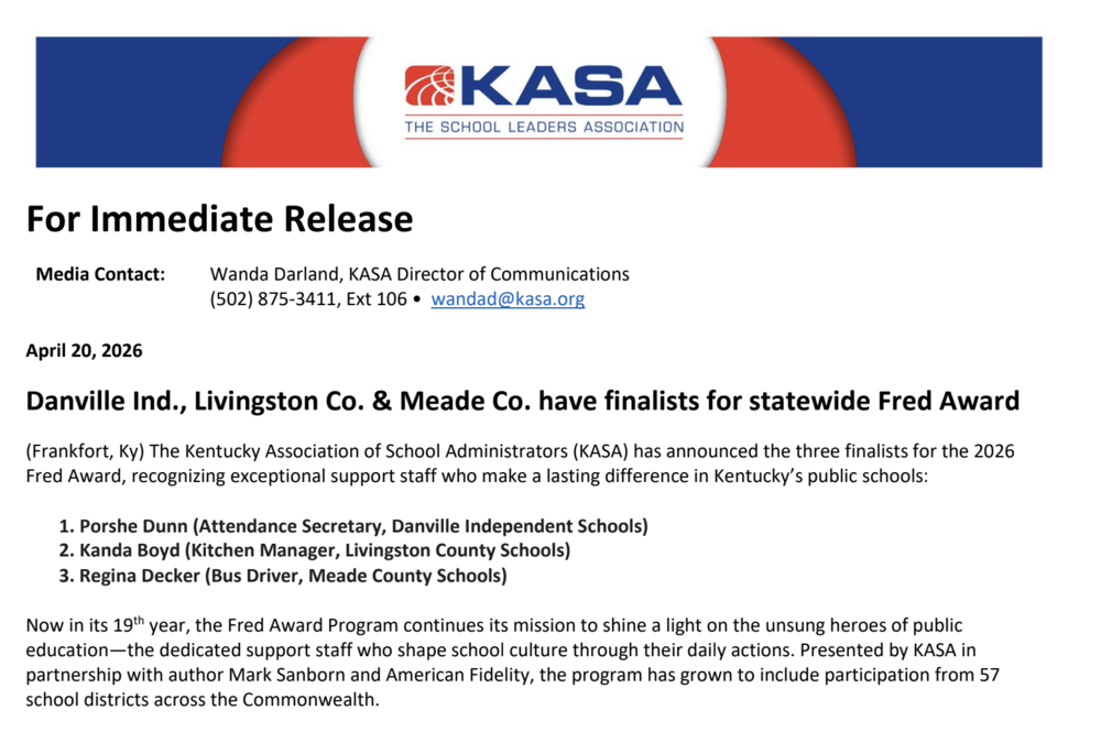 Award Press Release