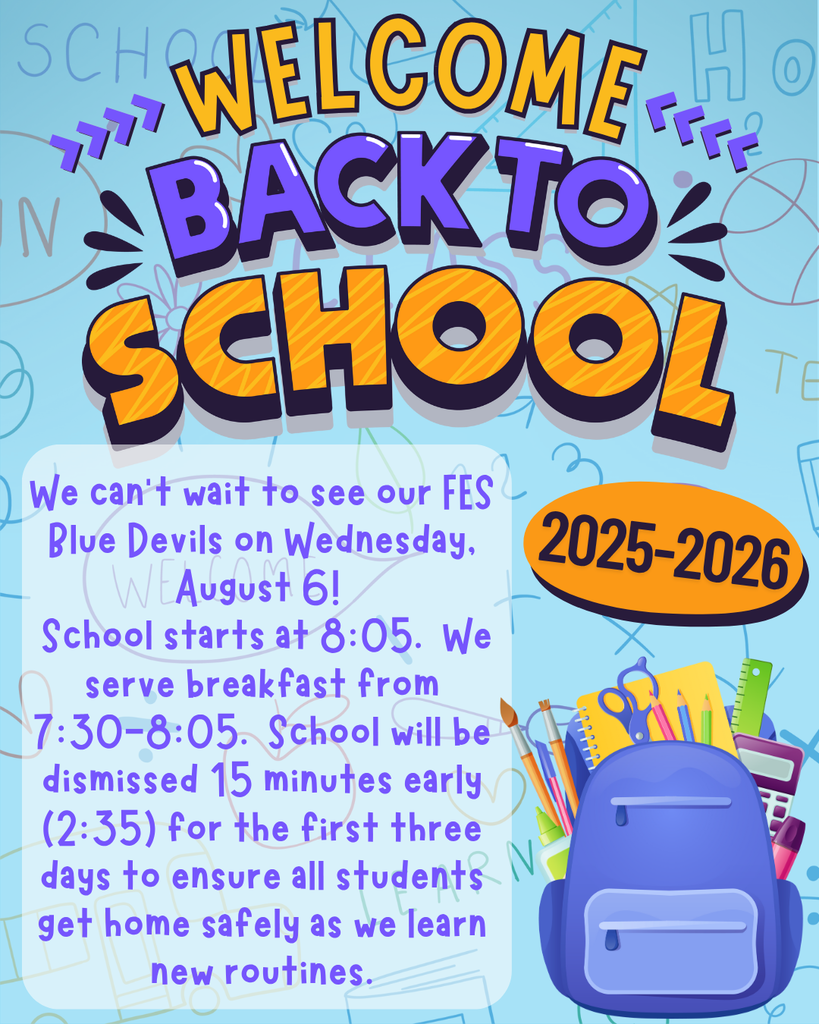 School starts on Wednesday, August 6. Breakfast is served at 7:30. 