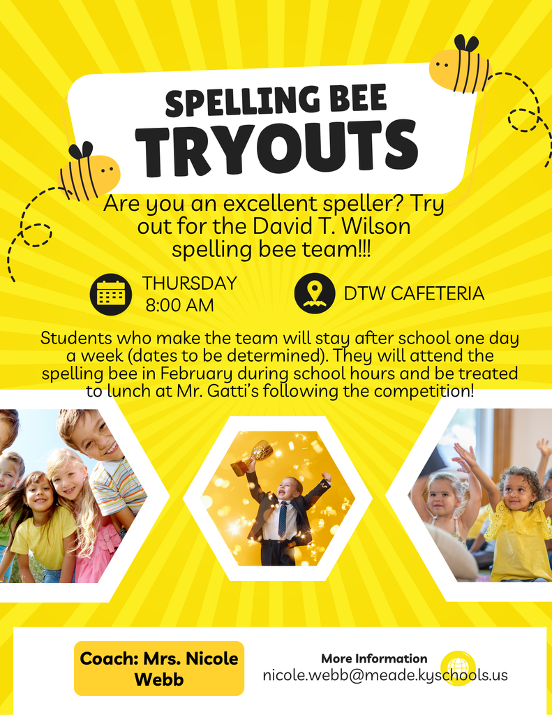 Spelling Bee Tryouts Thursday during school