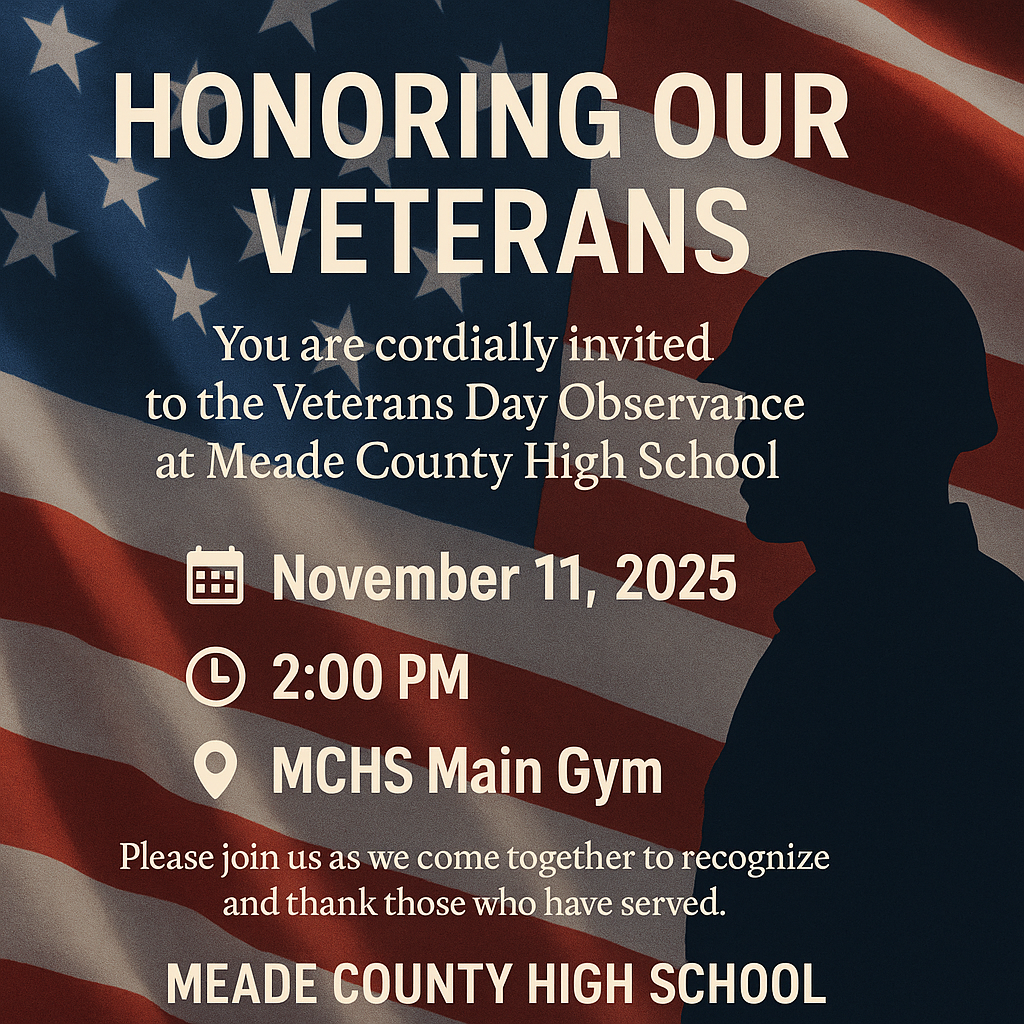 Veterans Day Invite- November 11th, 2pm at MCHS