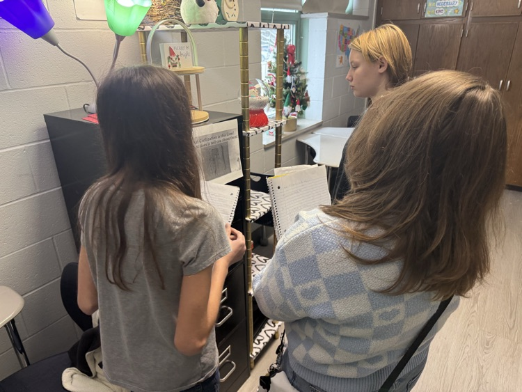 Mrs. Scanlon’s 6th grade class doing gallery walks. 