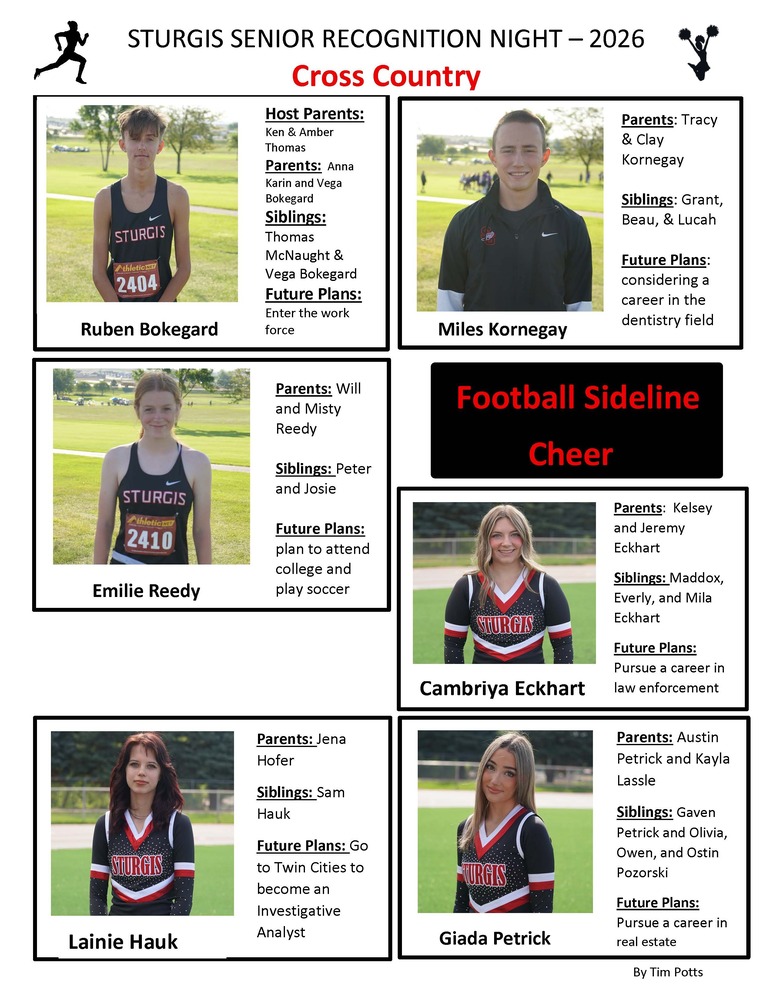 SBHS Cross Country & Sideline Cheer Senior Night