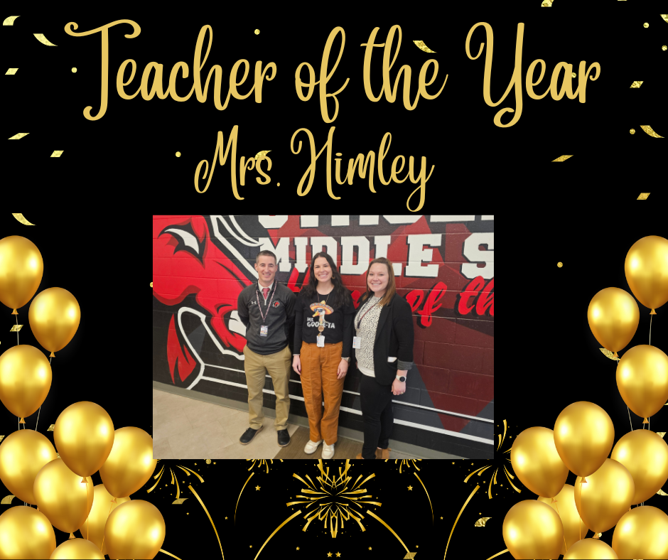 We are excited to announce our 2024-2025 Stagebarn TEACHER OF THE YEAR!! Congratulations to Mrs. Himley!! Stagebarn is so lucky to have you as a Stallion!!