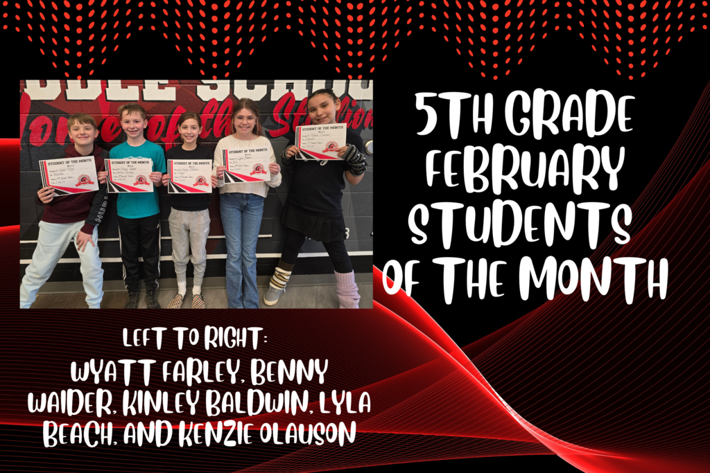 5th Grade February Students of the Month