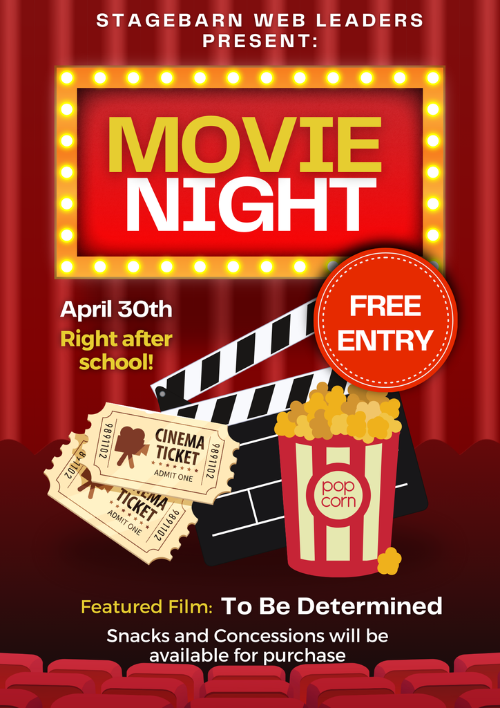 Stagebarn Middle School Movie Night with PVE 4th Graders.