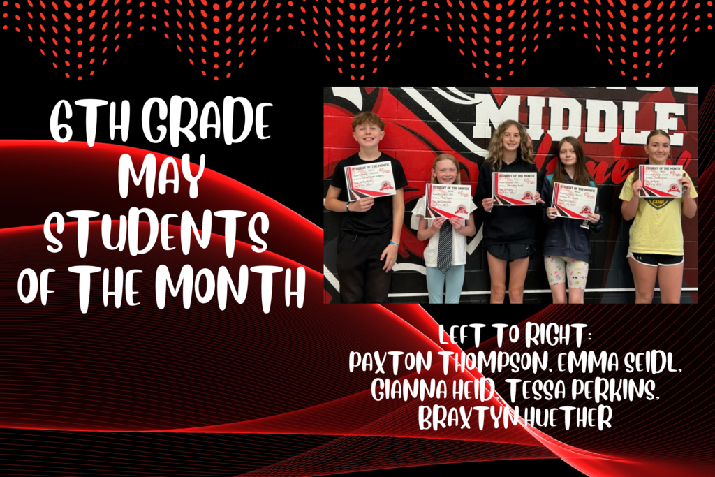 6th Grade Students of the Month