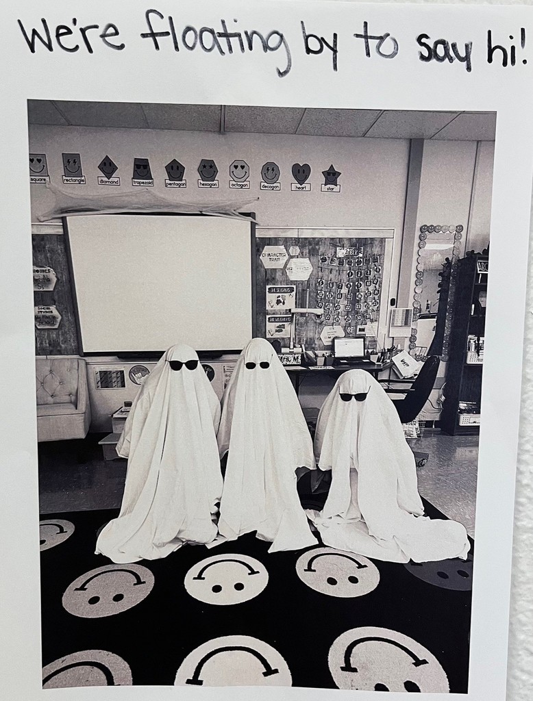 3 ghosts in school with saying