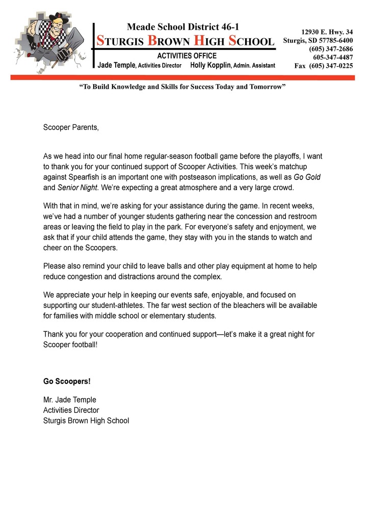 Parent Letter