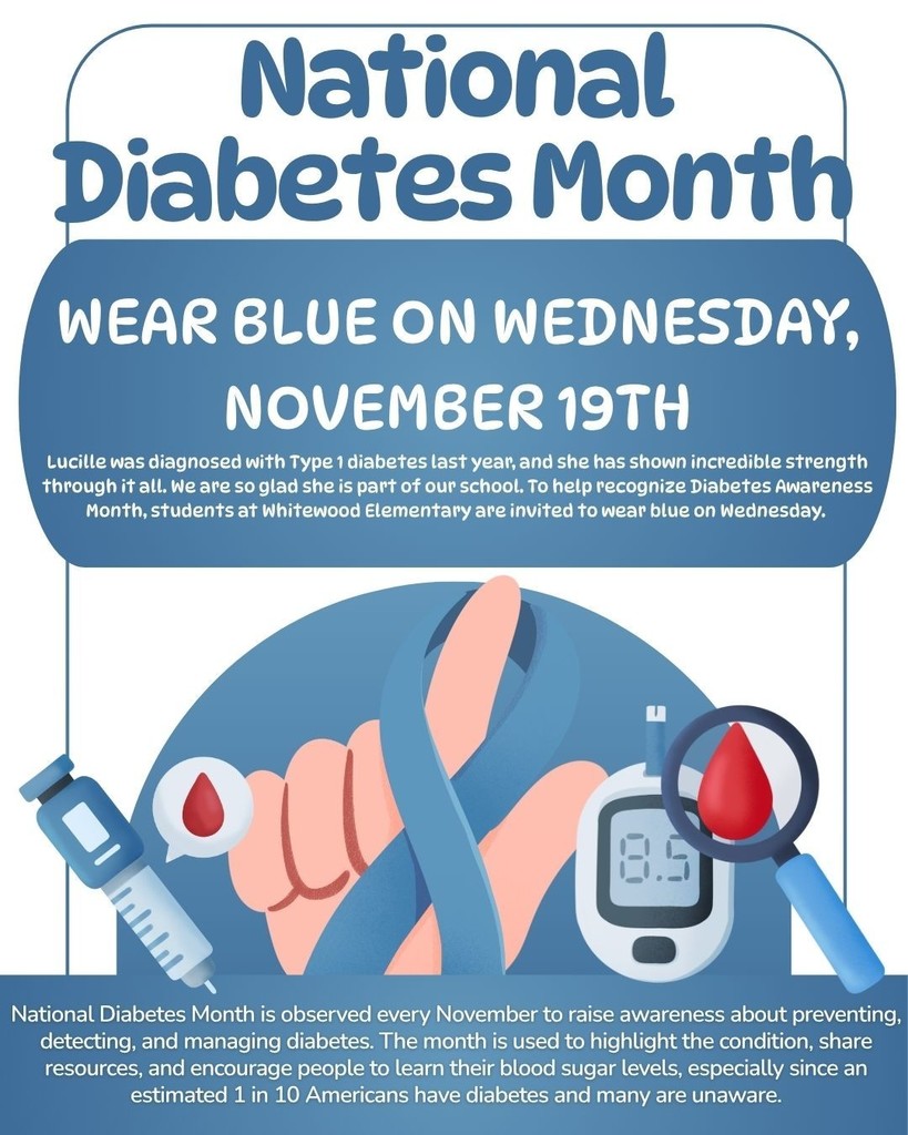 diabetes awareness month, blue background with white lettering