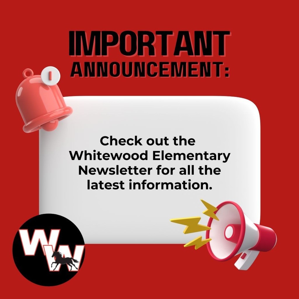 important announcement, red background