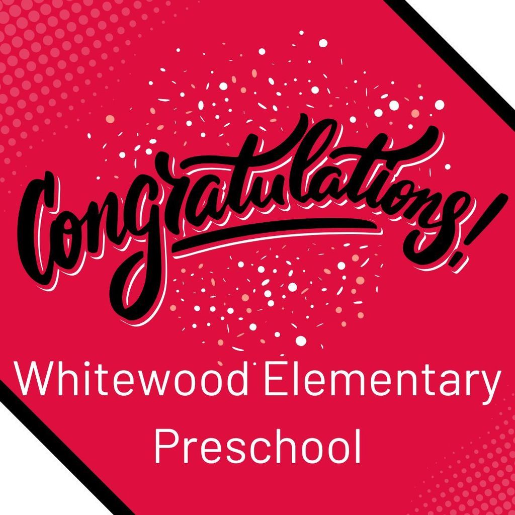 red background, congratulations prek