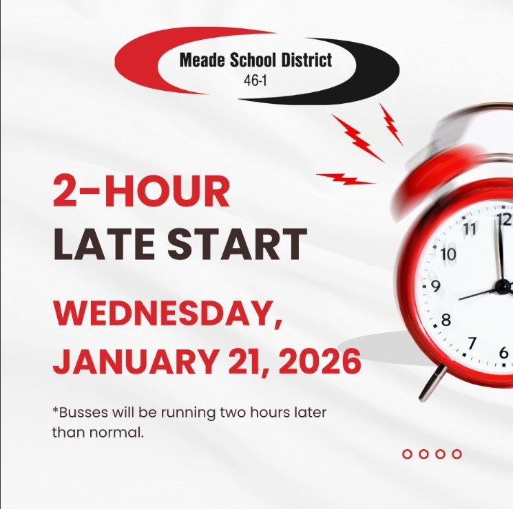 clock with Meade Schools logo