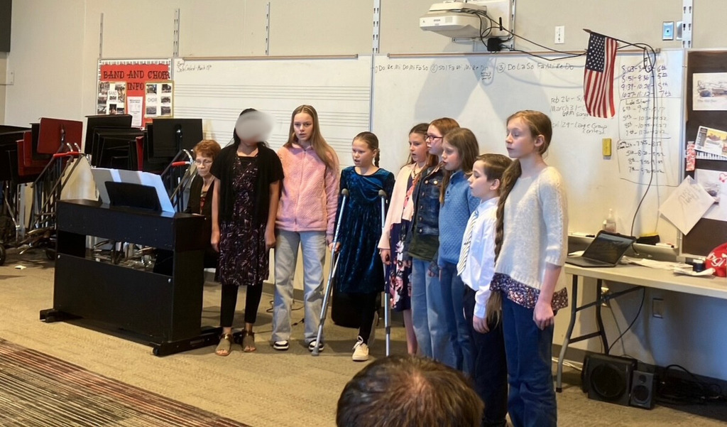 solo and ensemble contest with 5th grade choir