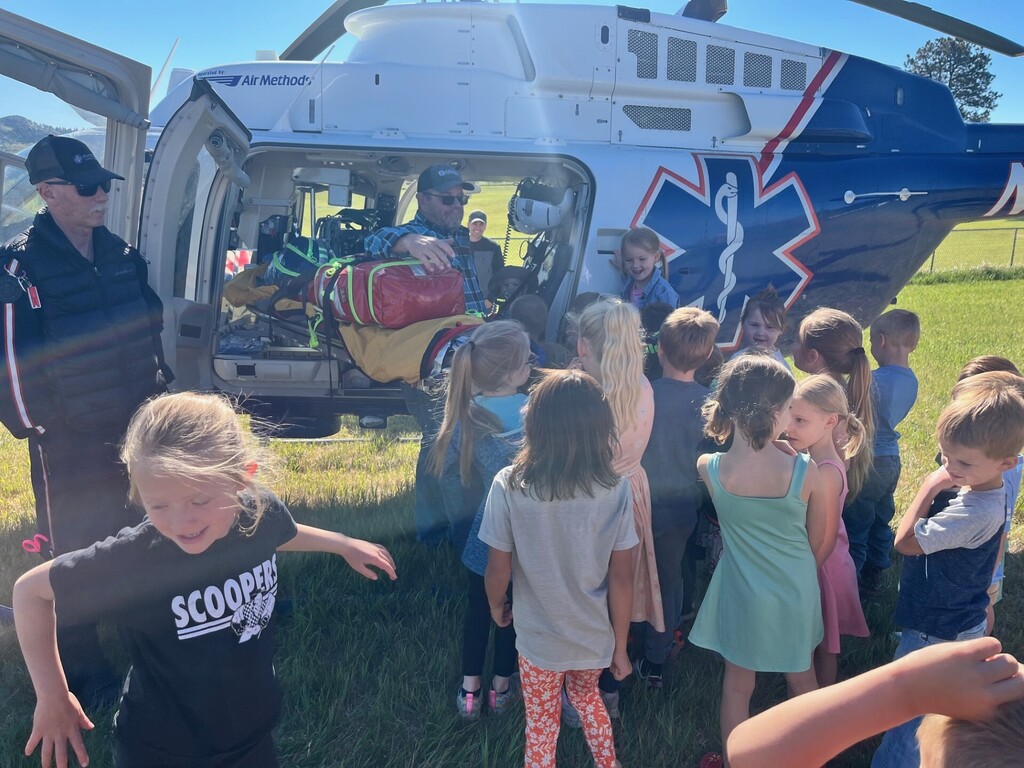 up close to the helicopter