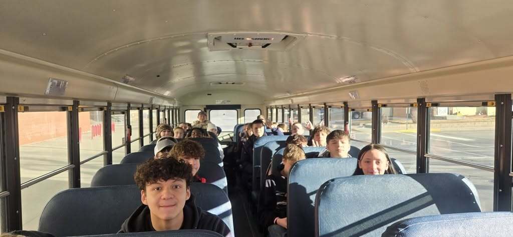 students on a bus