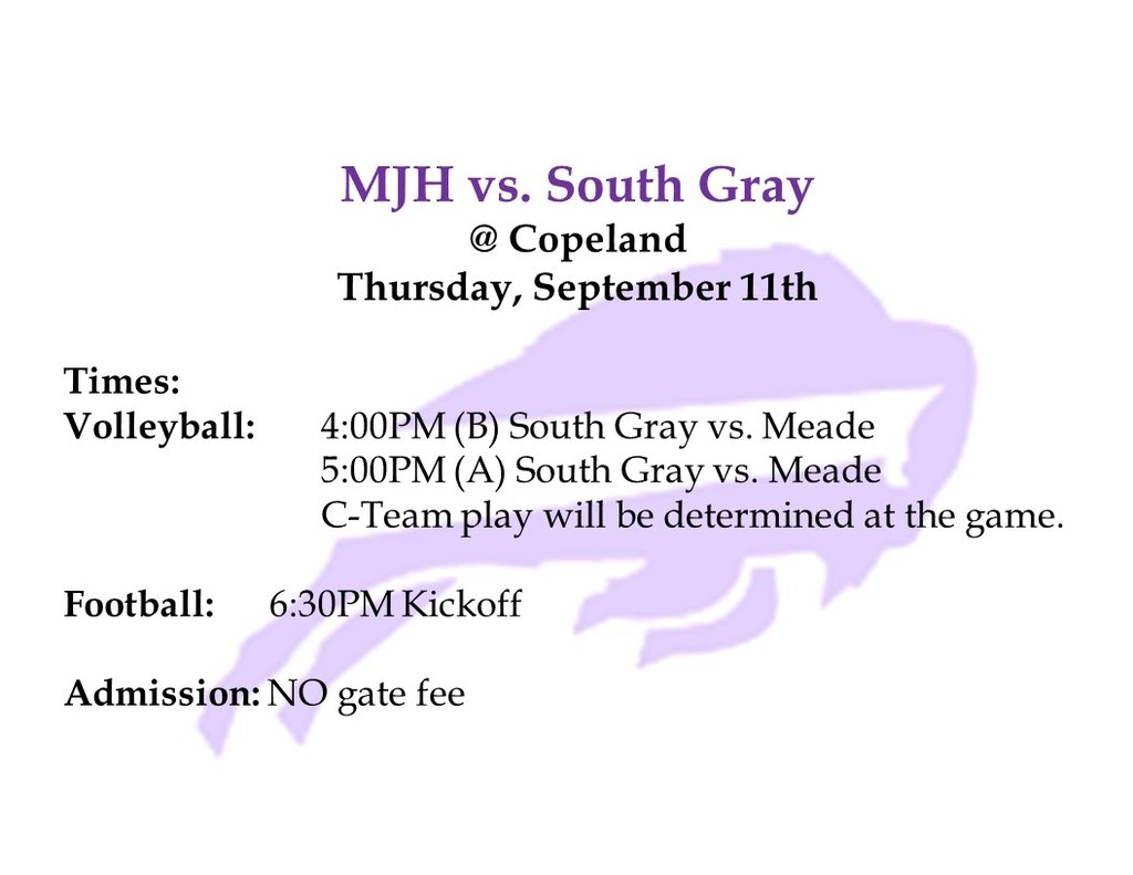 game schedule