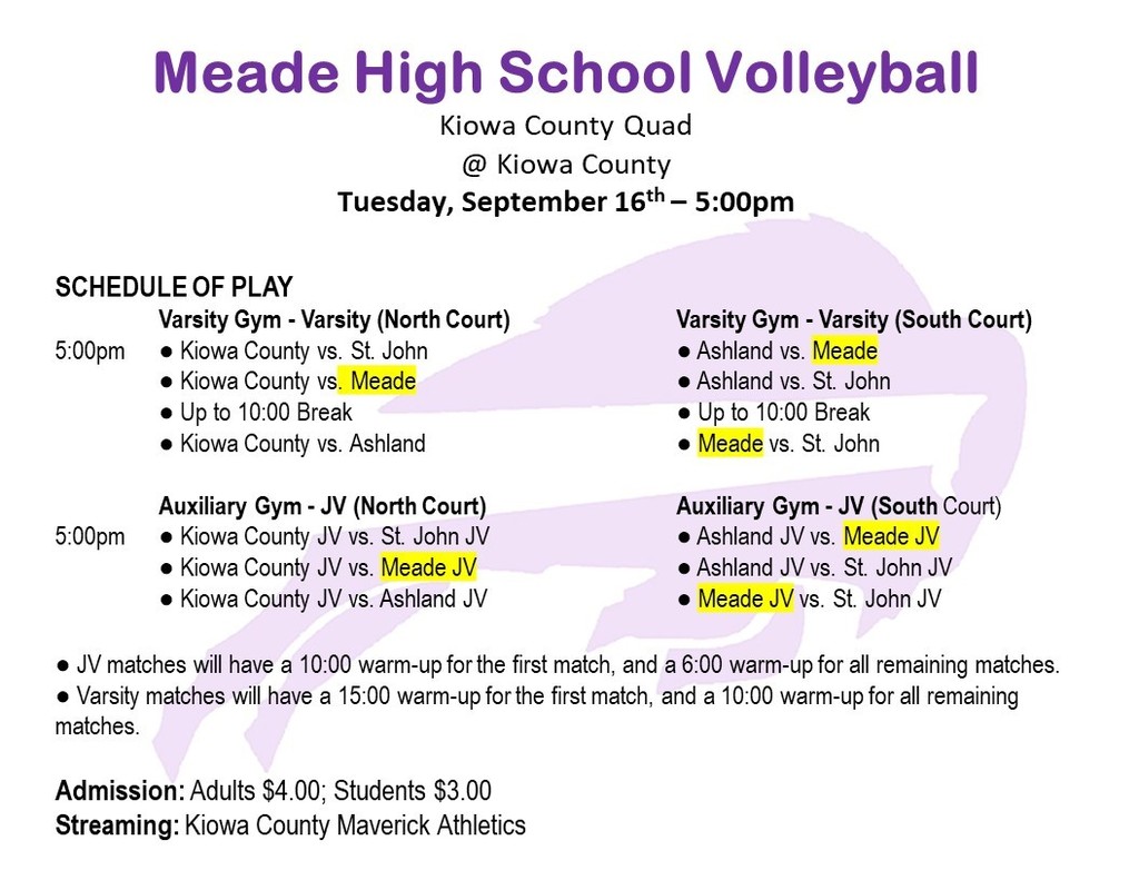 schedule of play