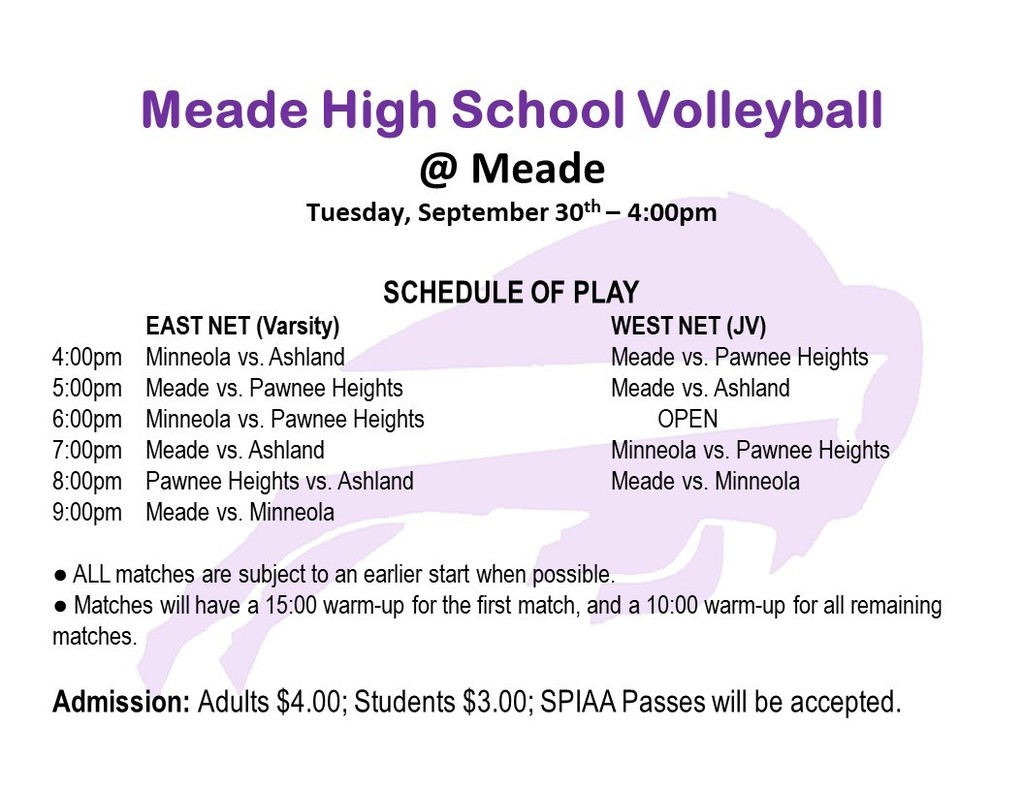 MHS Volleyball Schedule