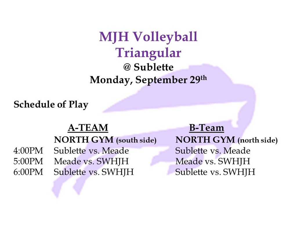 game schedule