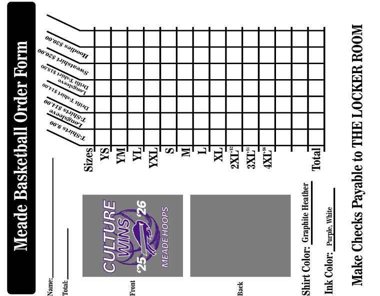 basketball shirt order form