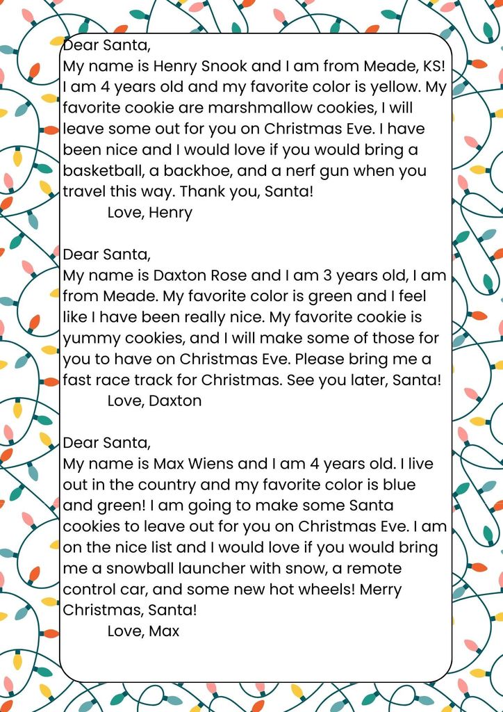 Letters to Santa