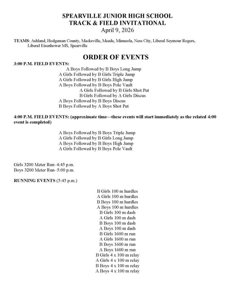 Order of Events pg 1