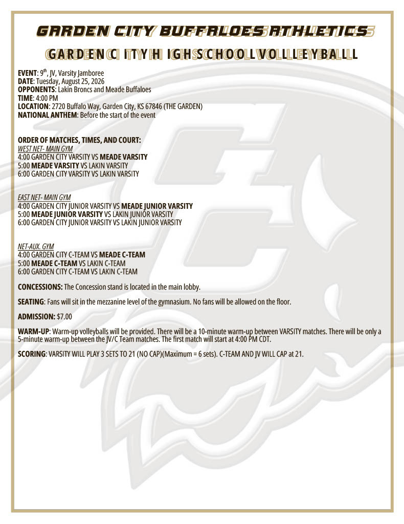 Jamboree Schedule