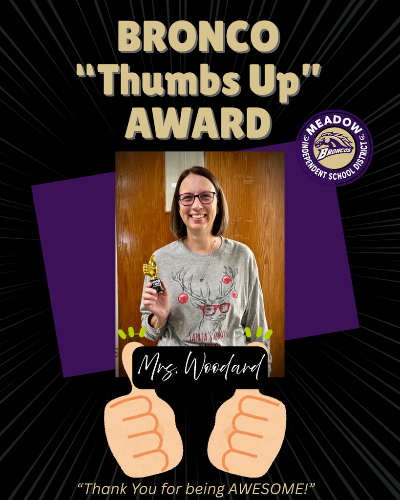 BRONCO “Thumbs Up” AWARD