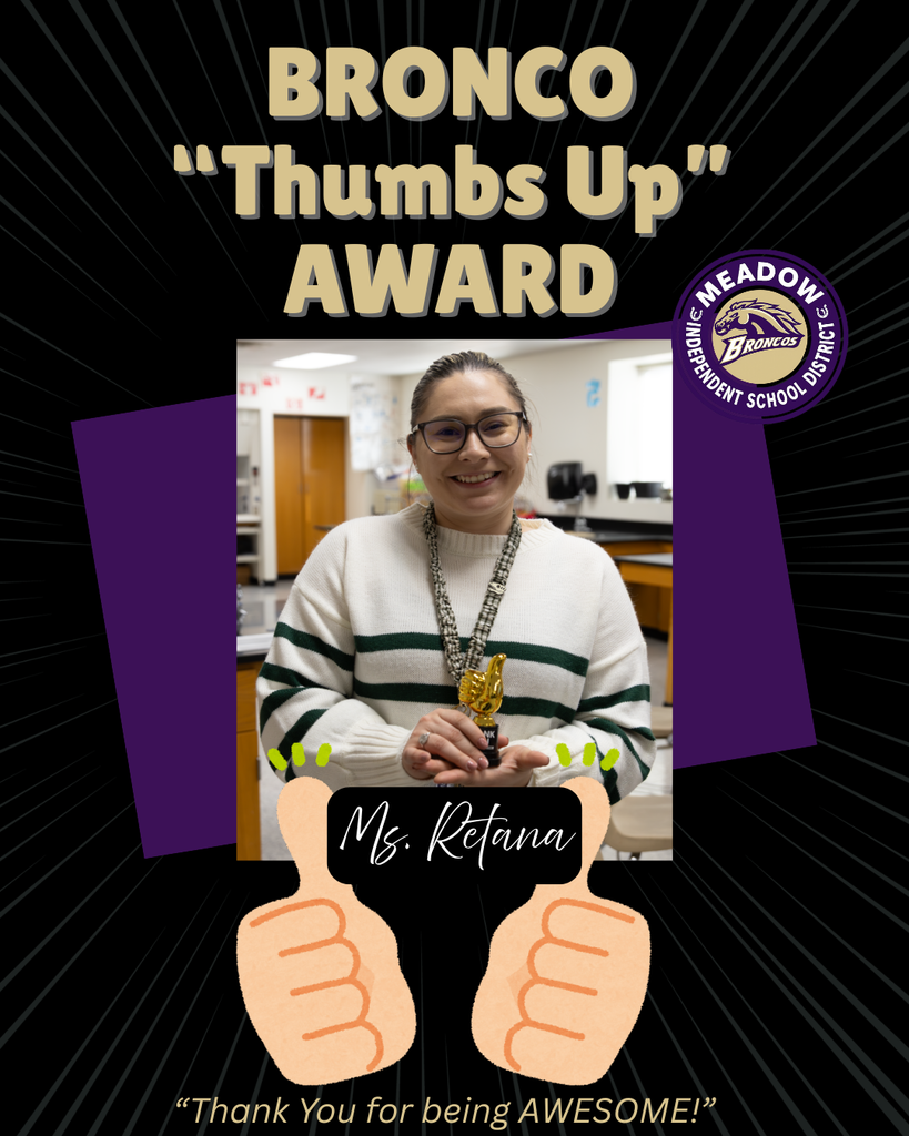 BRONCO “Thumbs Up” AWARD