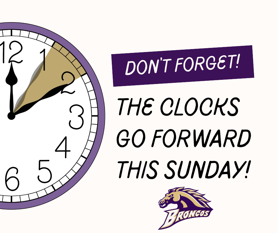 Blue Simple Daylight Savings Spring Forward Reminder Facebook Post