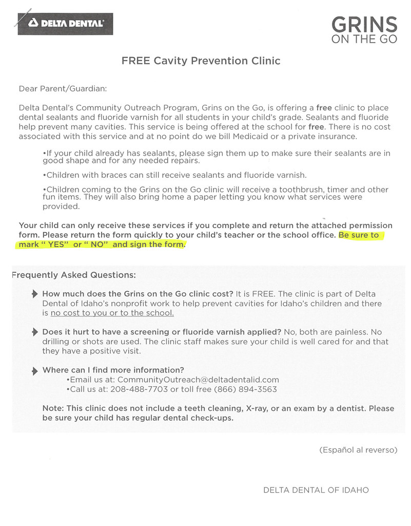 Free Cavity Prevention Clinic
