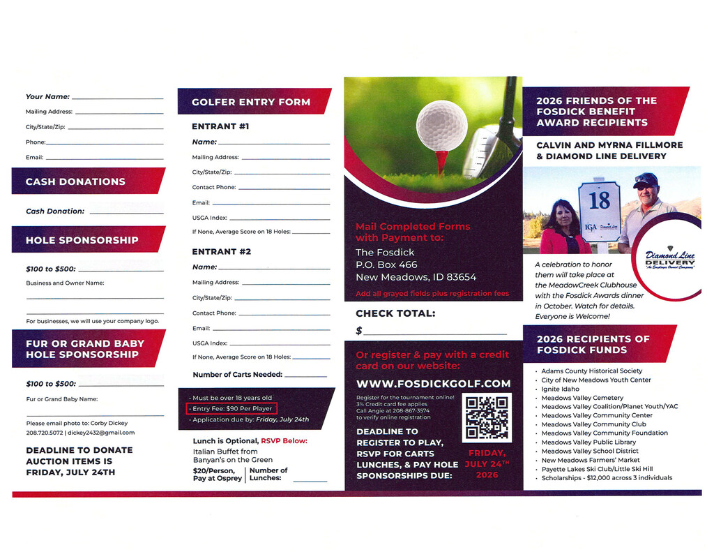 Fosdick Entry Form