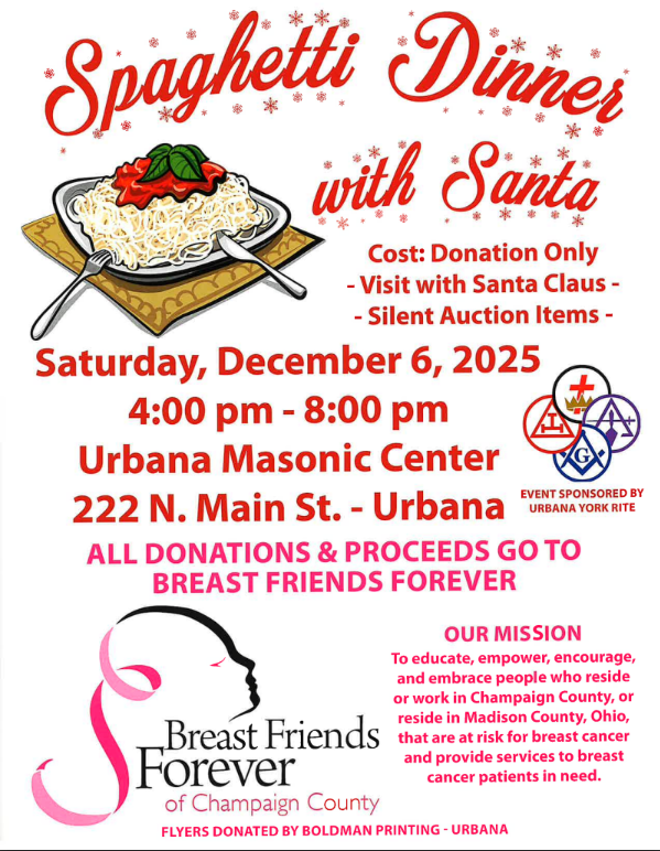 Spaghetti Dinner with Santa, Saturday December 6, 2025. 4pm- 8pm