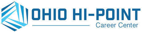 OHIO Hi-Point Career Center ( in blue). Under that is Position Vacancy (in black). To the left of the words it the OHP symbol. that is multi colored blues.