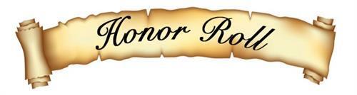 honor roll (black) is written on a yellow baner