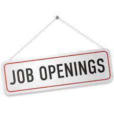 job opening sign that is black writing on a white sign with red outline. 