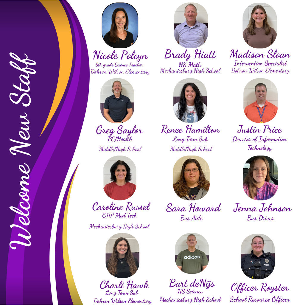 New staff photos and names