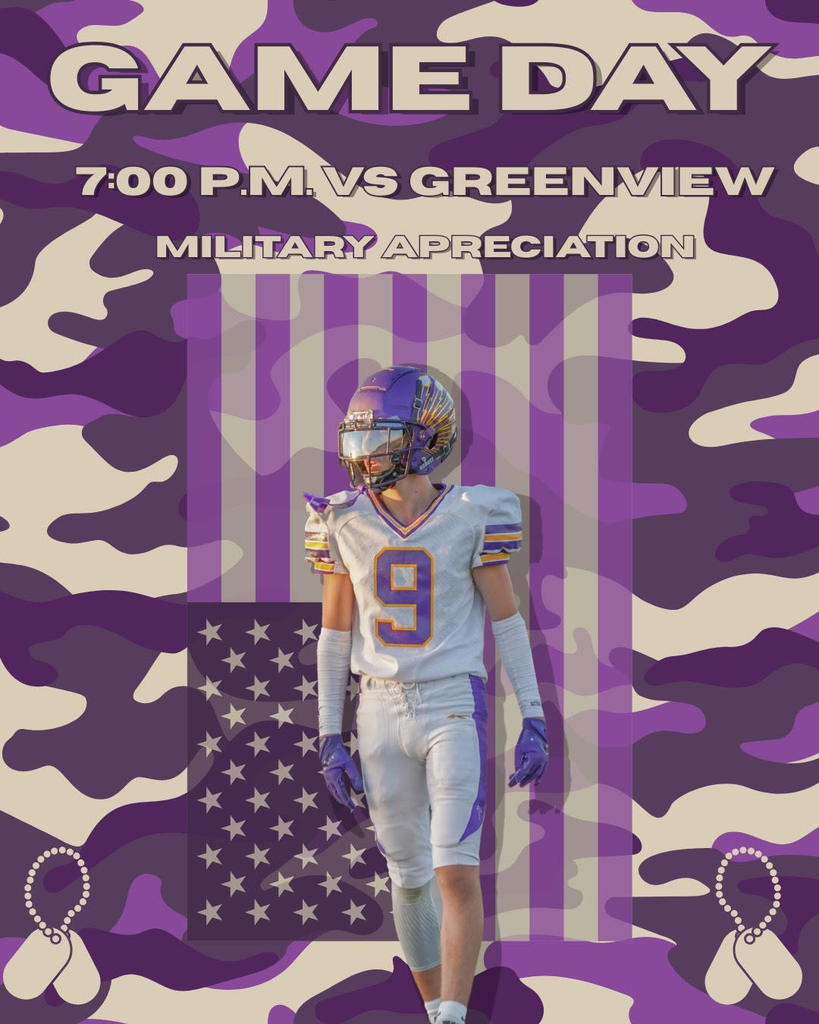 🏈GAME DAY🏈  Burg Football takes on Greenview TONIGHT for Military Appreciation Night!  📍 Mechanicsburg  ⏰ Kickoff – 7:00 PM  🎶 Combined National Anthem  ✈️ Grimes Flying Lab flyover
