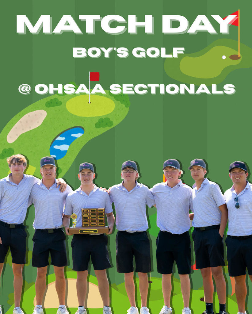 ⛳️🏆 SECTIONAL TOURNAMENT DAY 🏆⛳️  Burg Boys Golf is competing TODAY in the OHSAA Sectionals ⛳️  📍 Darby Creek Golf Course