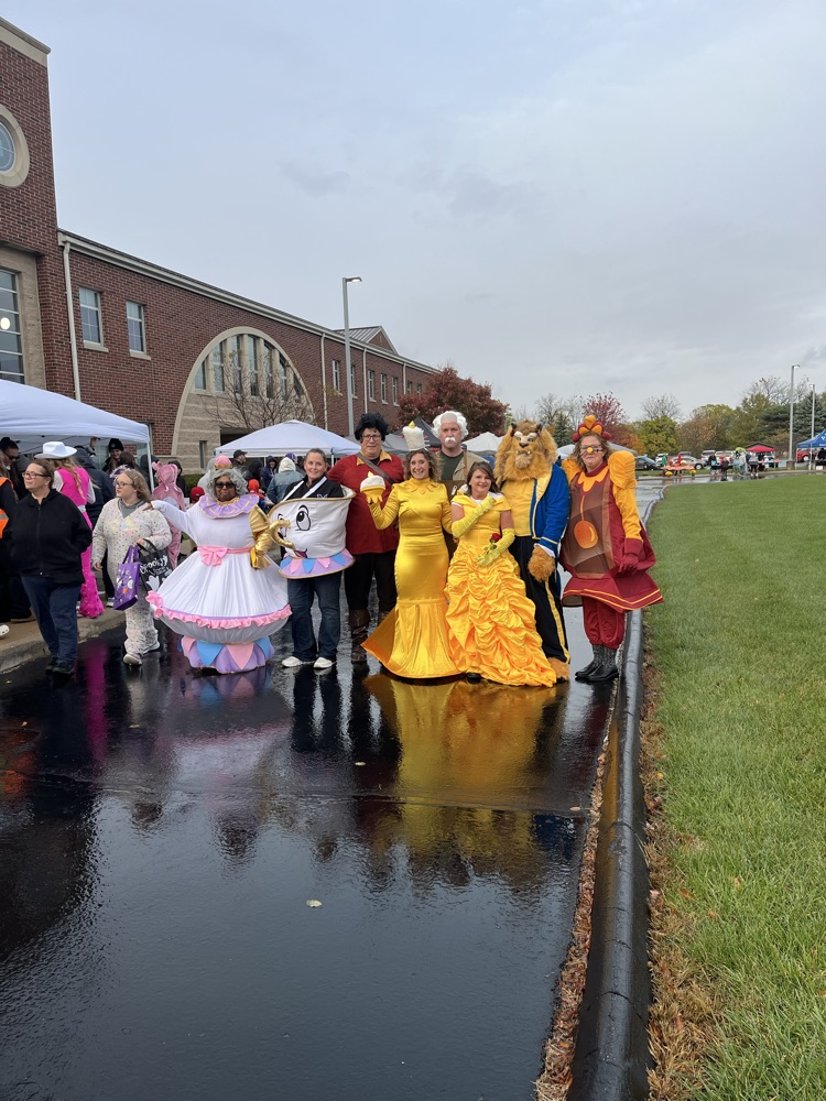 Beauty and the Beast characters at Boo in the U.